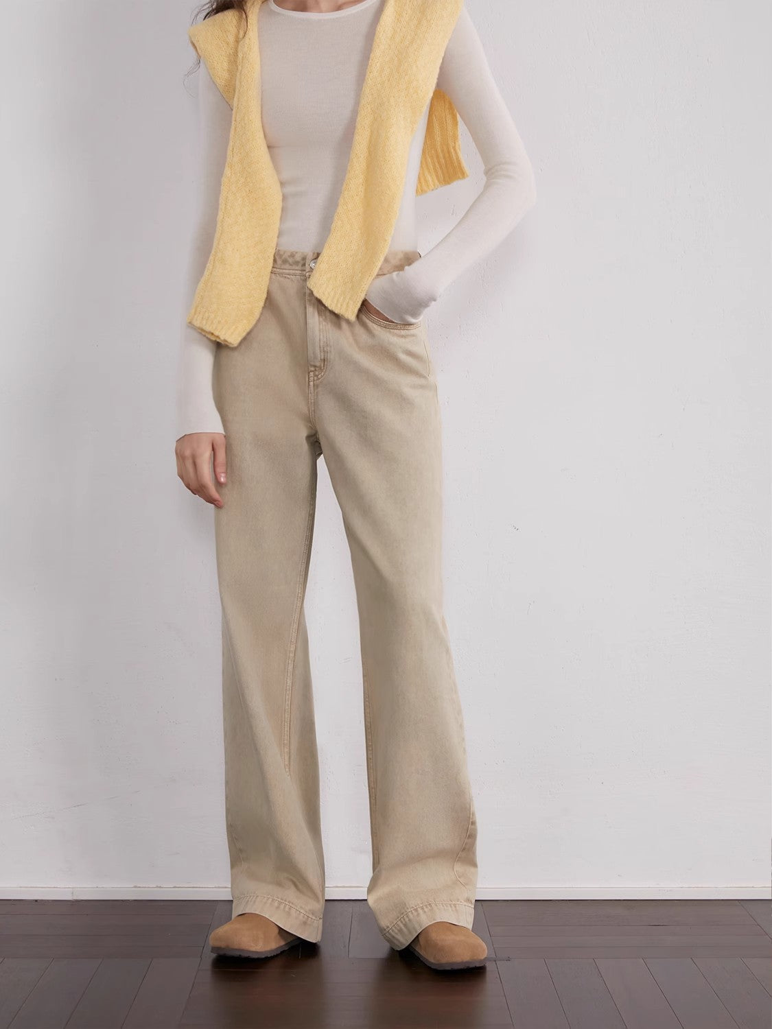 Fireladyfur Women's Vintage Washed Straight Leg Denim "Meteorite Fragments"