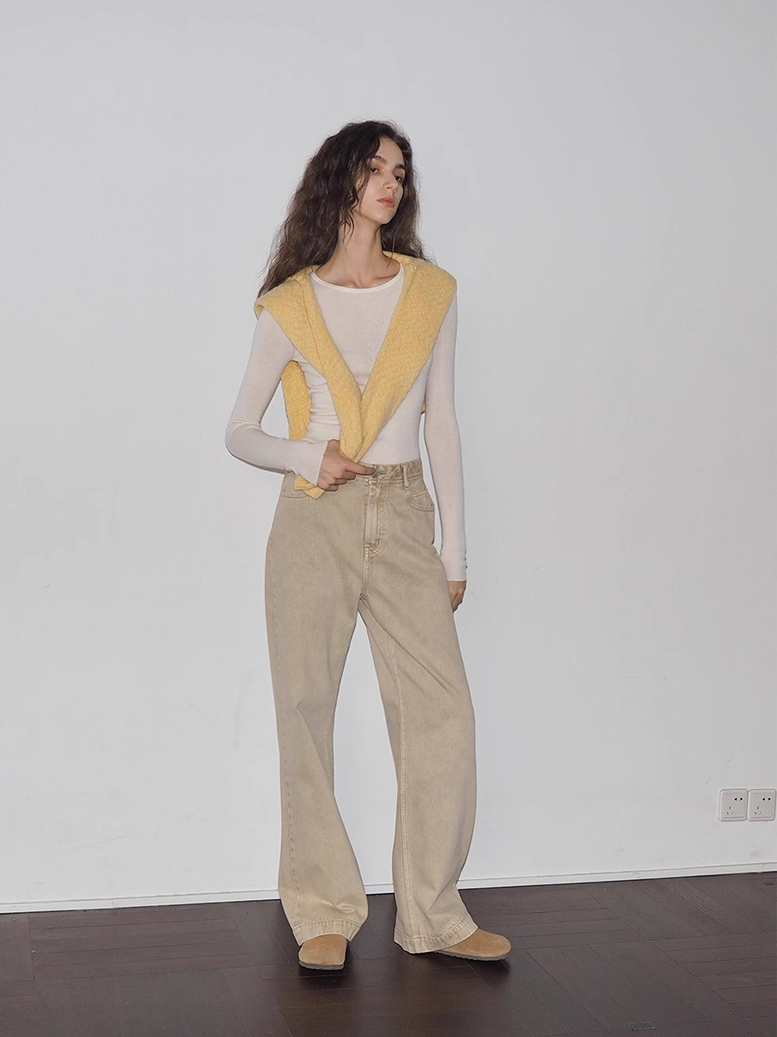 Fireladyfur Women's Vintage Washed Straight Leg Denim "Meteorite Fragments"