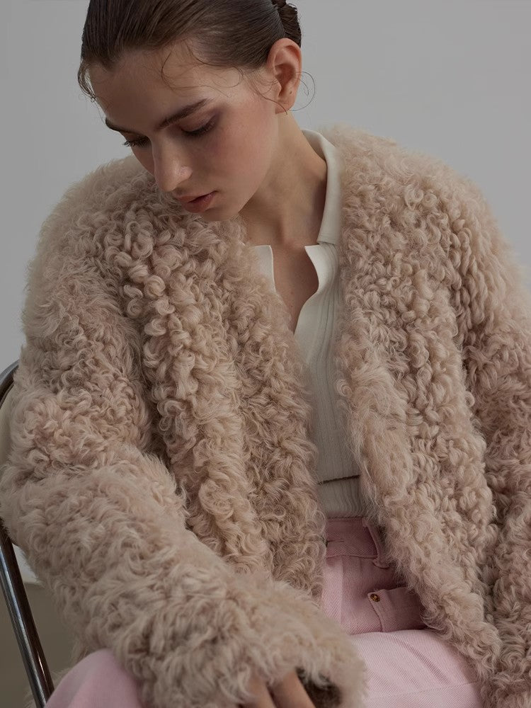 Fireladyfur Women's Imported Tuscan Sheepskin Coat“Wanderer Island”