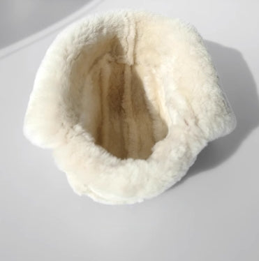 Merino Wool Earmuffs Aviator Hat – Genuine Leather and Suede Winter Style