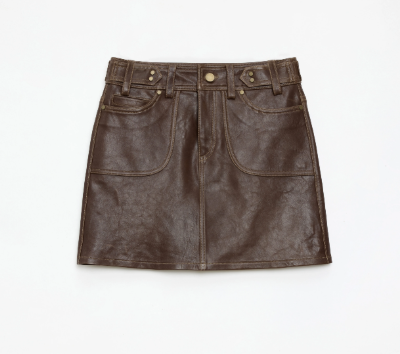 “Houston Street” Imported New Zealand Sheepskin A-Line Mini Skirt – Vintage