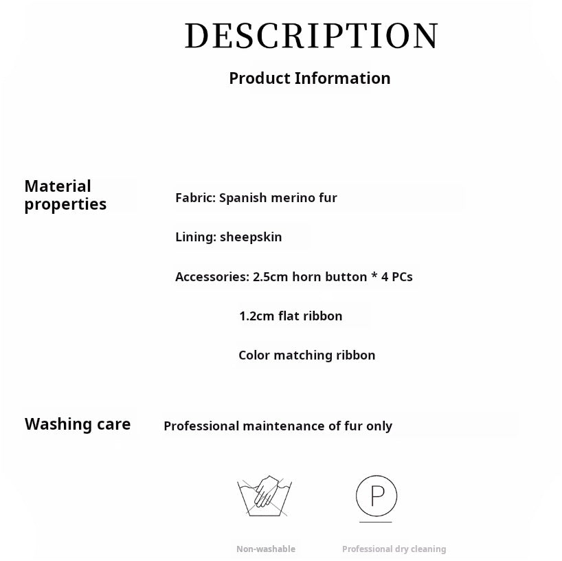 Fireladyfur Women's Lamb Wool Striped Jacket“Snowy New Year”