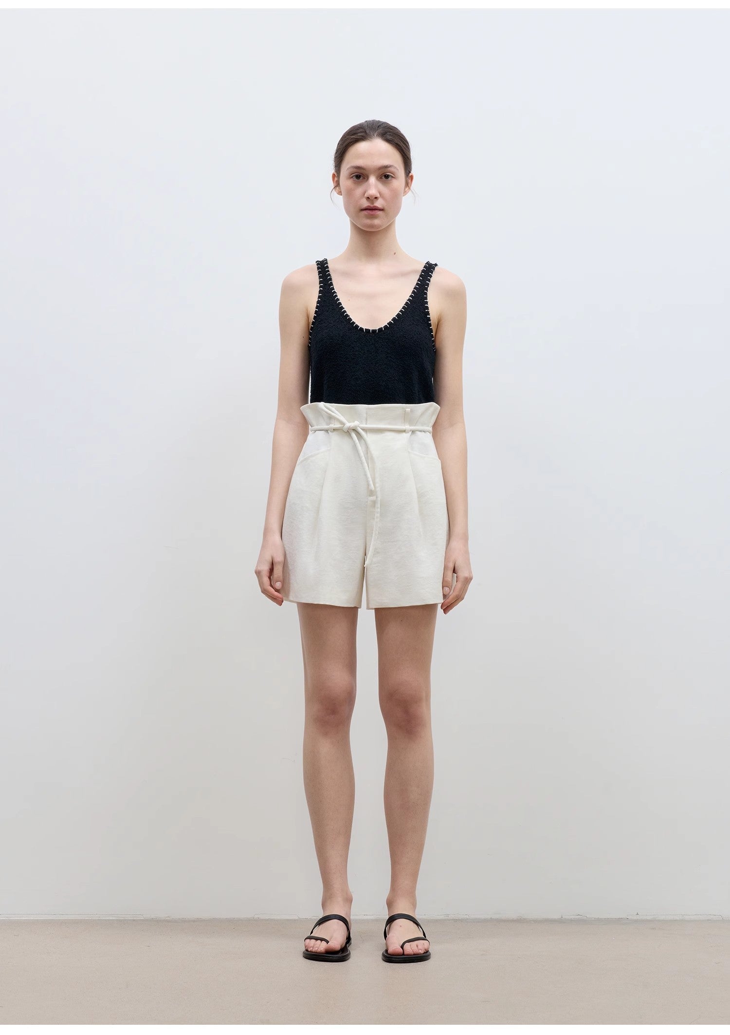 “Jungle Fantasy” Floral Bud High Waist Drawstring Shorts