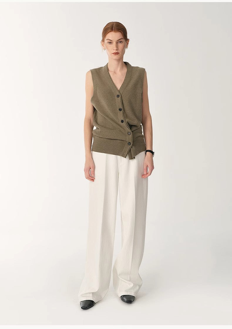 Customized Cotton Washed Wide-Leg Jeans – Skin-Friendly Drape Design