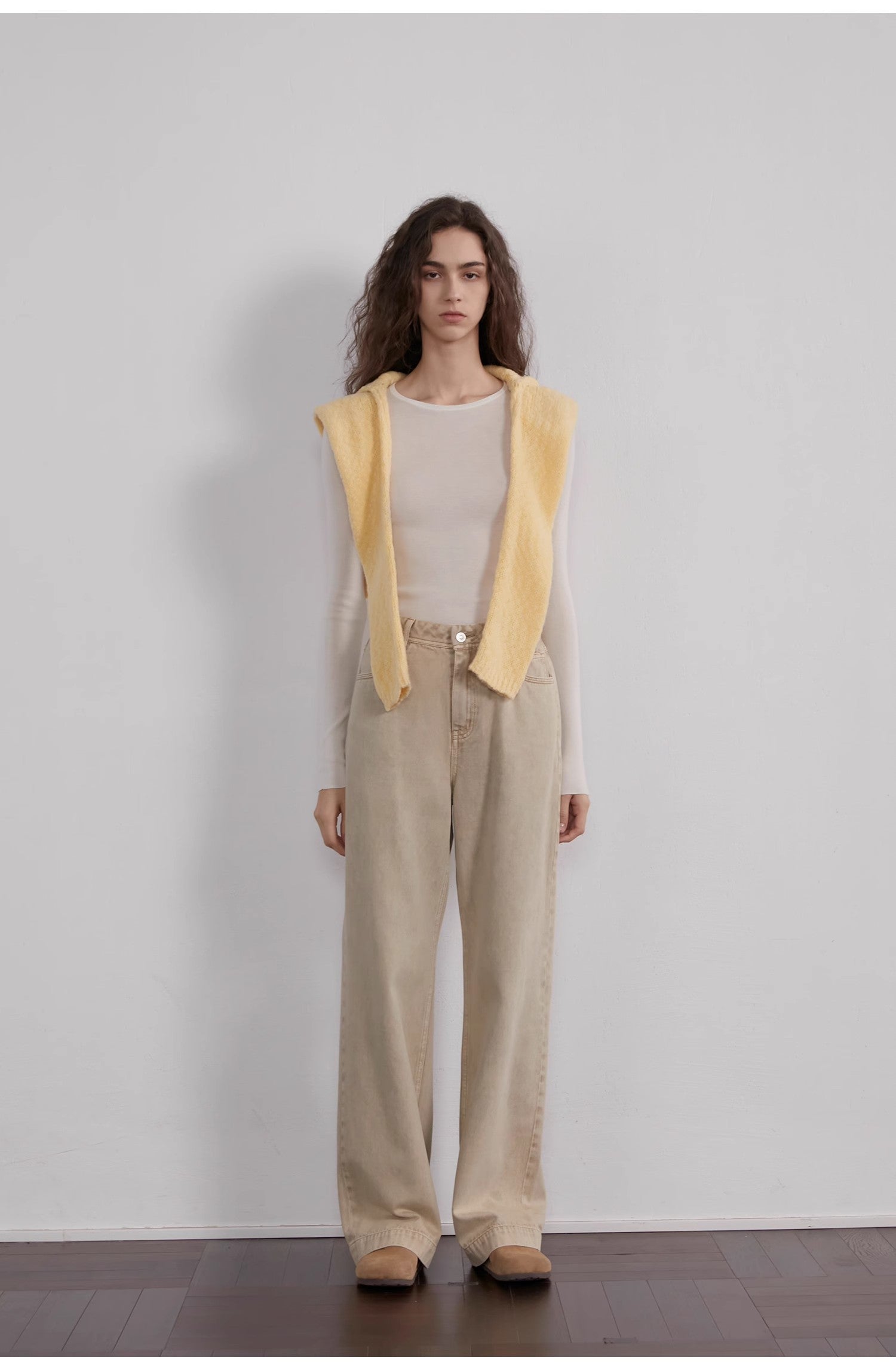 Fireladyfur Women's Vintage Washed Straight Leg Denim "Meteorite Fragments"