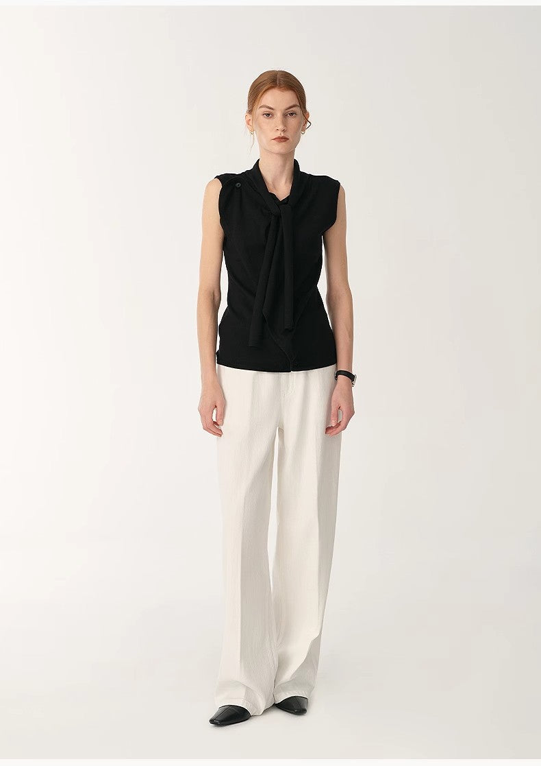 Customized Cotton Washed Wide-Leg Jeans – Skin-Friendly Drape Design