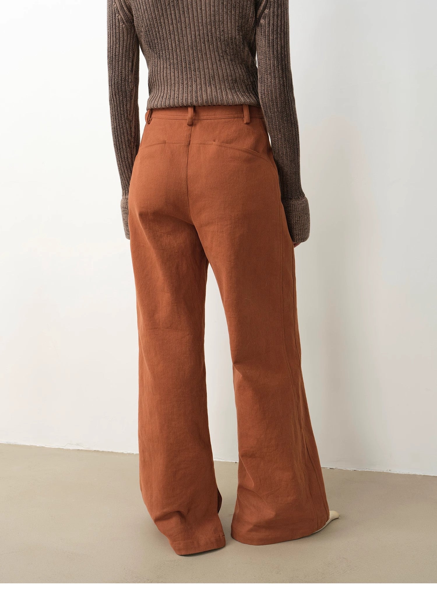 “Mid-Autumn Afternoon” Retro Straight-Leg Flared Wide-Leg Casual Pants