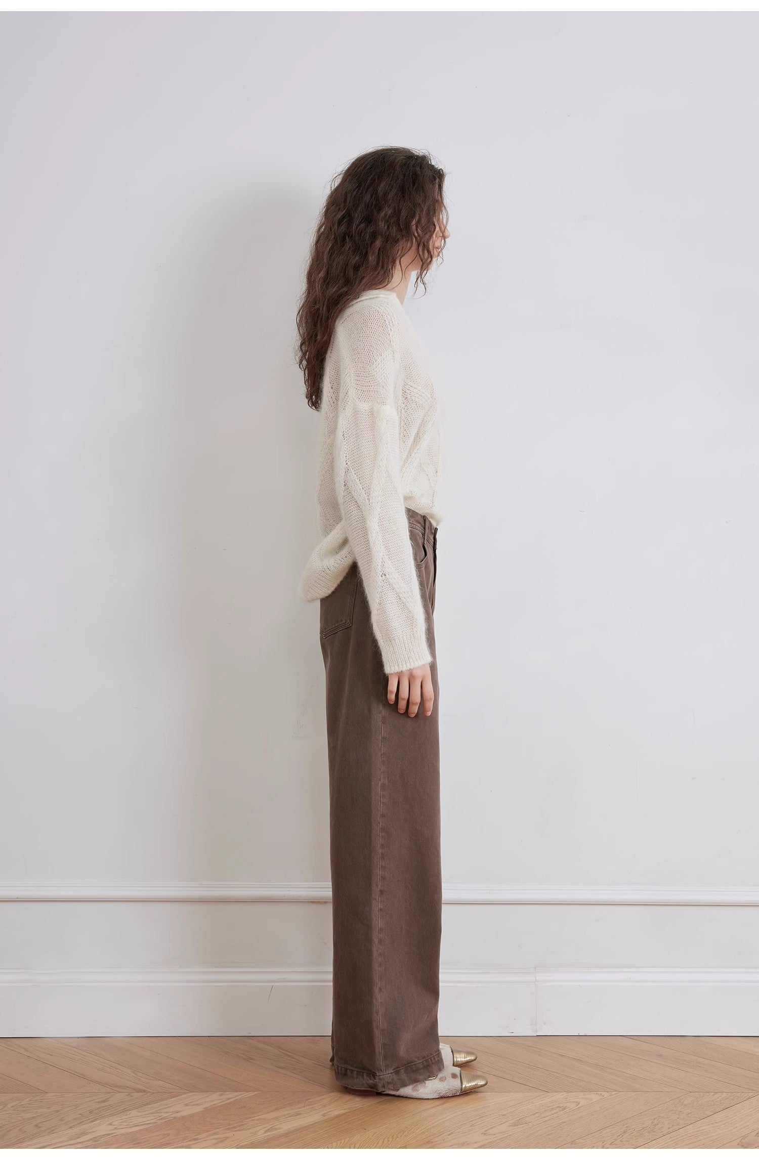 Fireladyfur Women's Vintage Washed Straight Leg Denim "Meteorite Fragments"