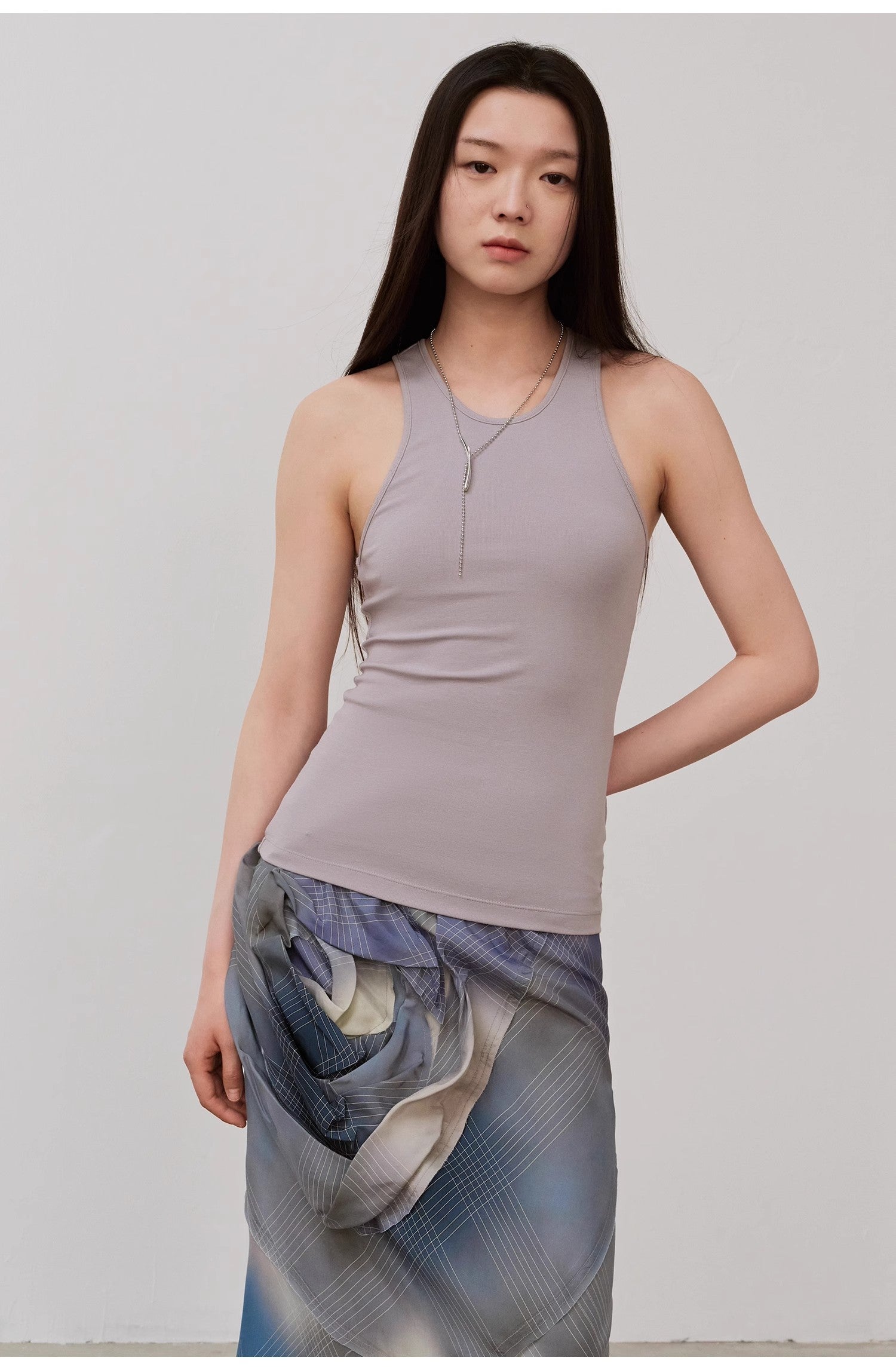 “Summer Tour” Slim Fit Cotton Camisole Vest – Elastic Sleeveless Top
