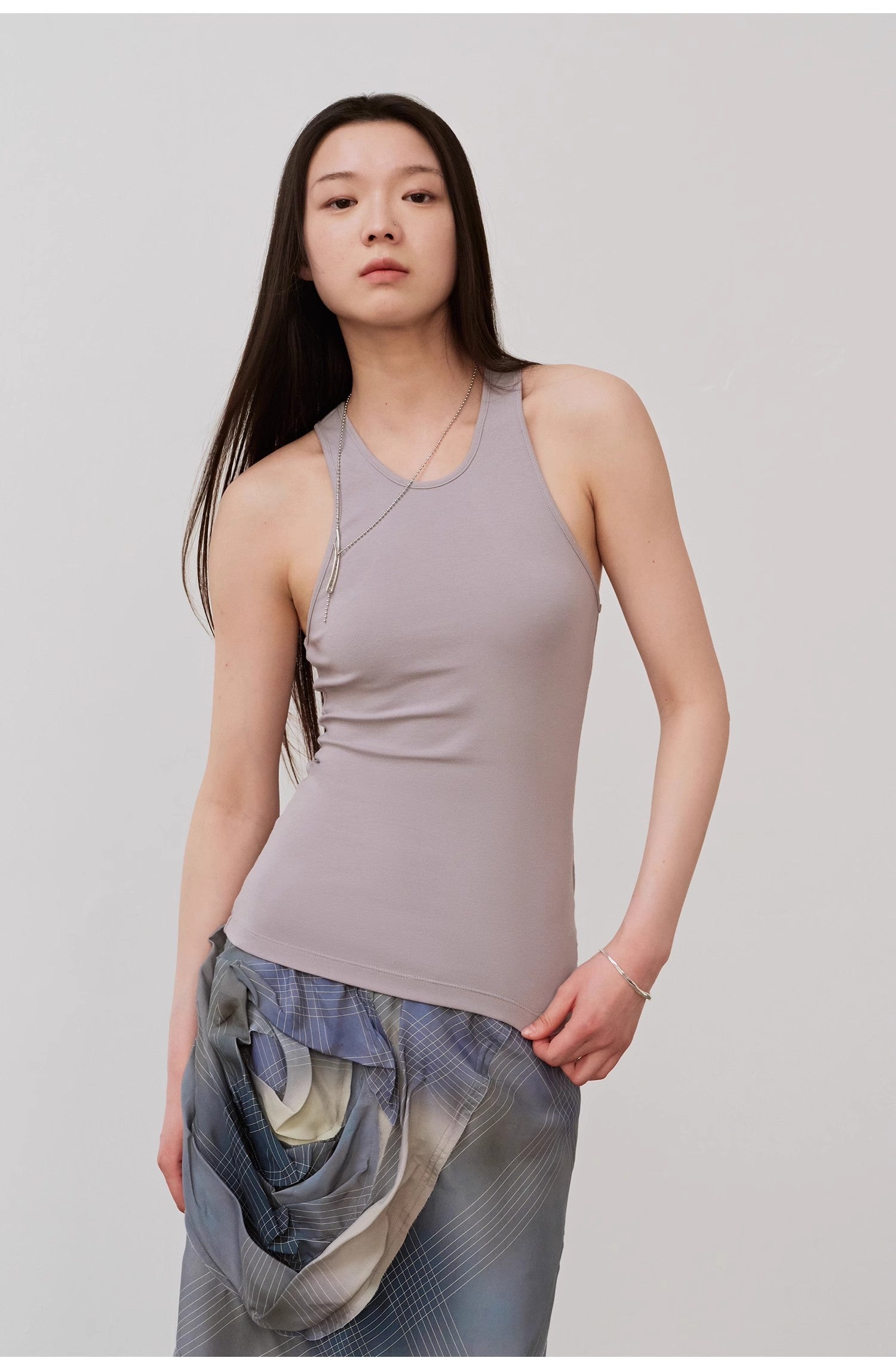 “Summer Tour” Slim Fit Cotton Camisole Vest – Elastic Sleeveless Top