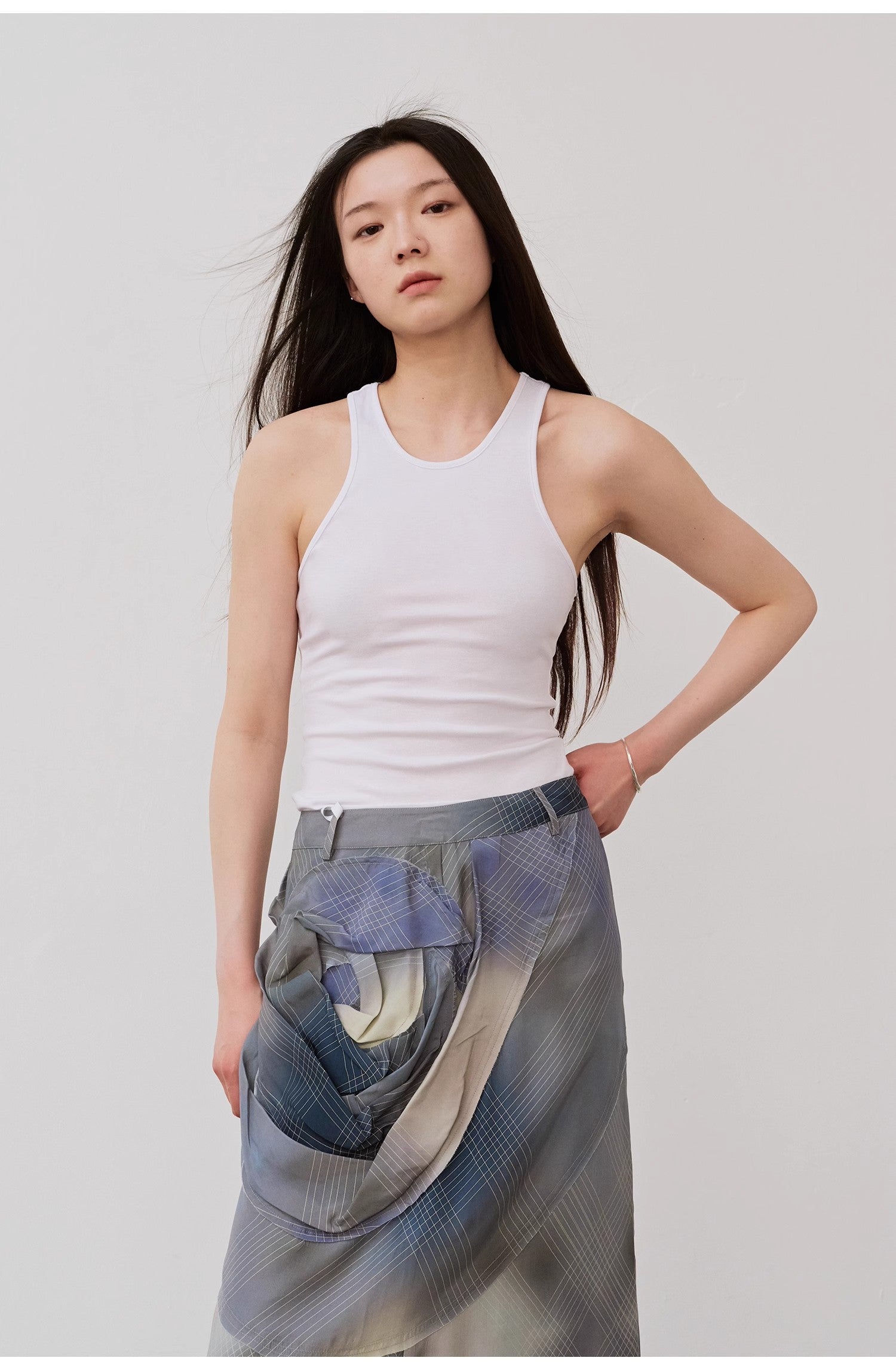 “Summer Tour” Slim Fit Cotton Camisole Vest – Elastic Sleeveless Top
