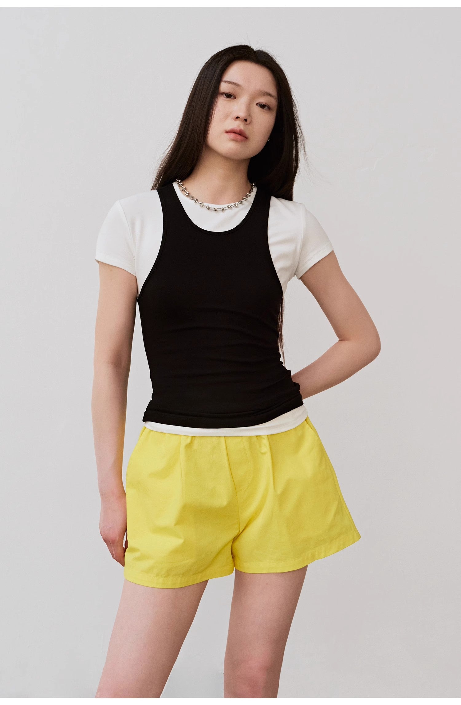 “Summer Tour” Slim Fit Cotton Camisole Vest – Elastic Sleeveless Top
