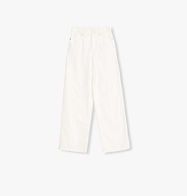 Customized Cotton Washed Wide-Leg Jeans – Skin-Friendly Drape Design