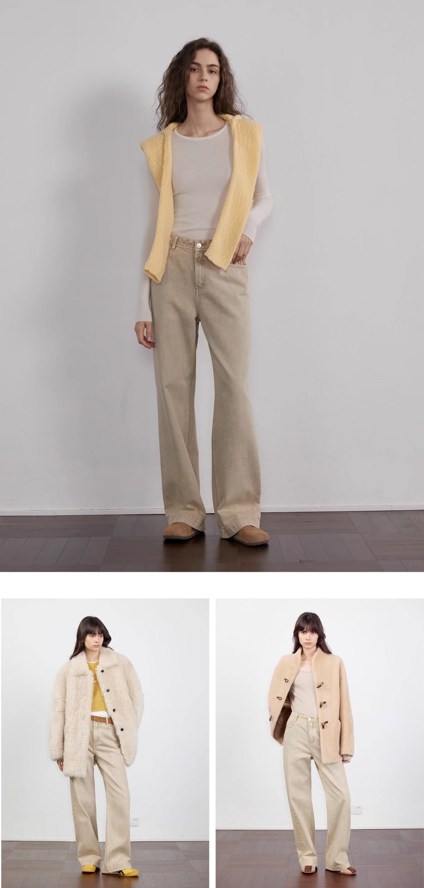 Fireladyfur Women's Vintage Washed Straight Leg Denim "Meteorite Fragments"