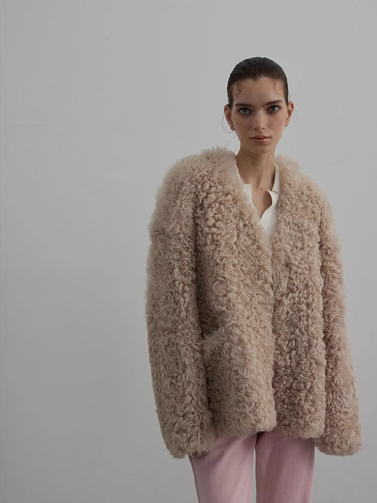 Fireladyfur Women's Imported Tuscan Sheepskin Coat“Wanderer Island”