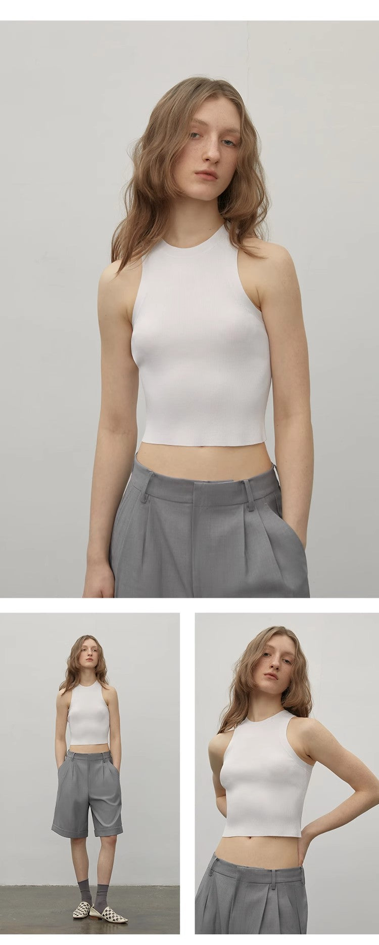 Women’s I-Knit Sleeveless Camisole Top – Lightweight Summer Knitwear