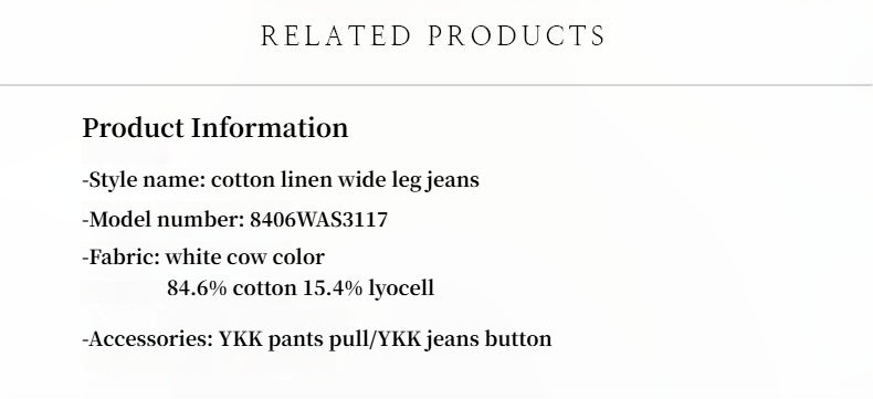 Customized Cotton Washed Wide-Leg Jeans – Skin-Friendly Drape Design