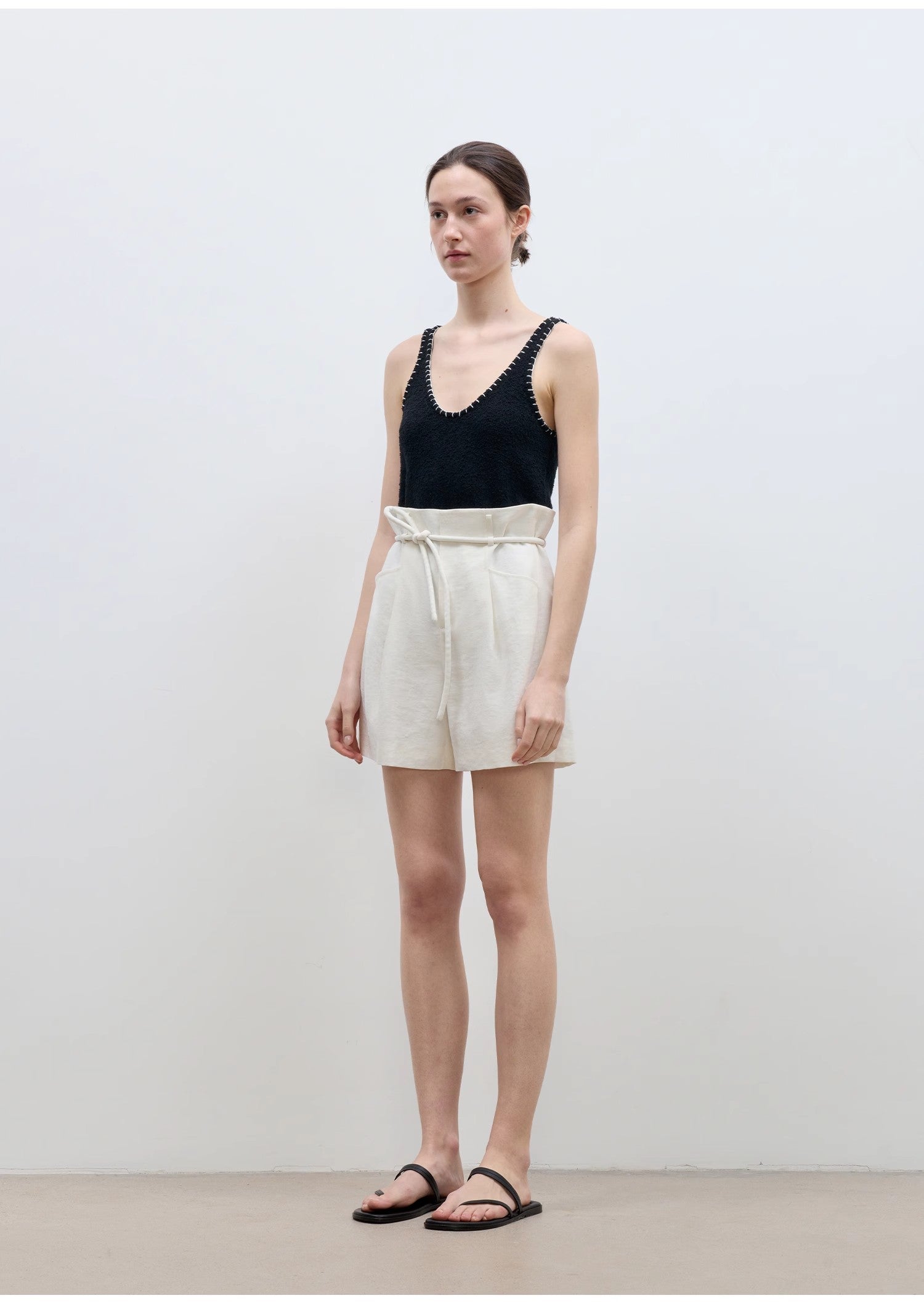 “Jungle Fantasy” Floral Bud High Waist Drawstring Shorts