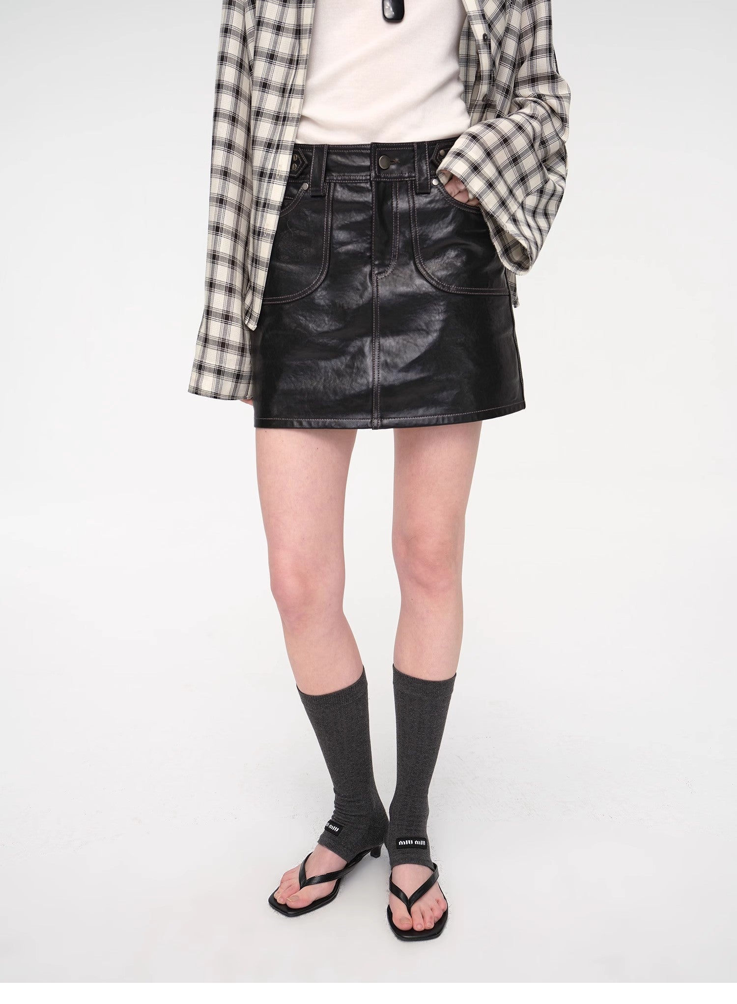 “Houston Street” Imported New Zealand Sheepskin A-Line Mini Skirt – Vintage