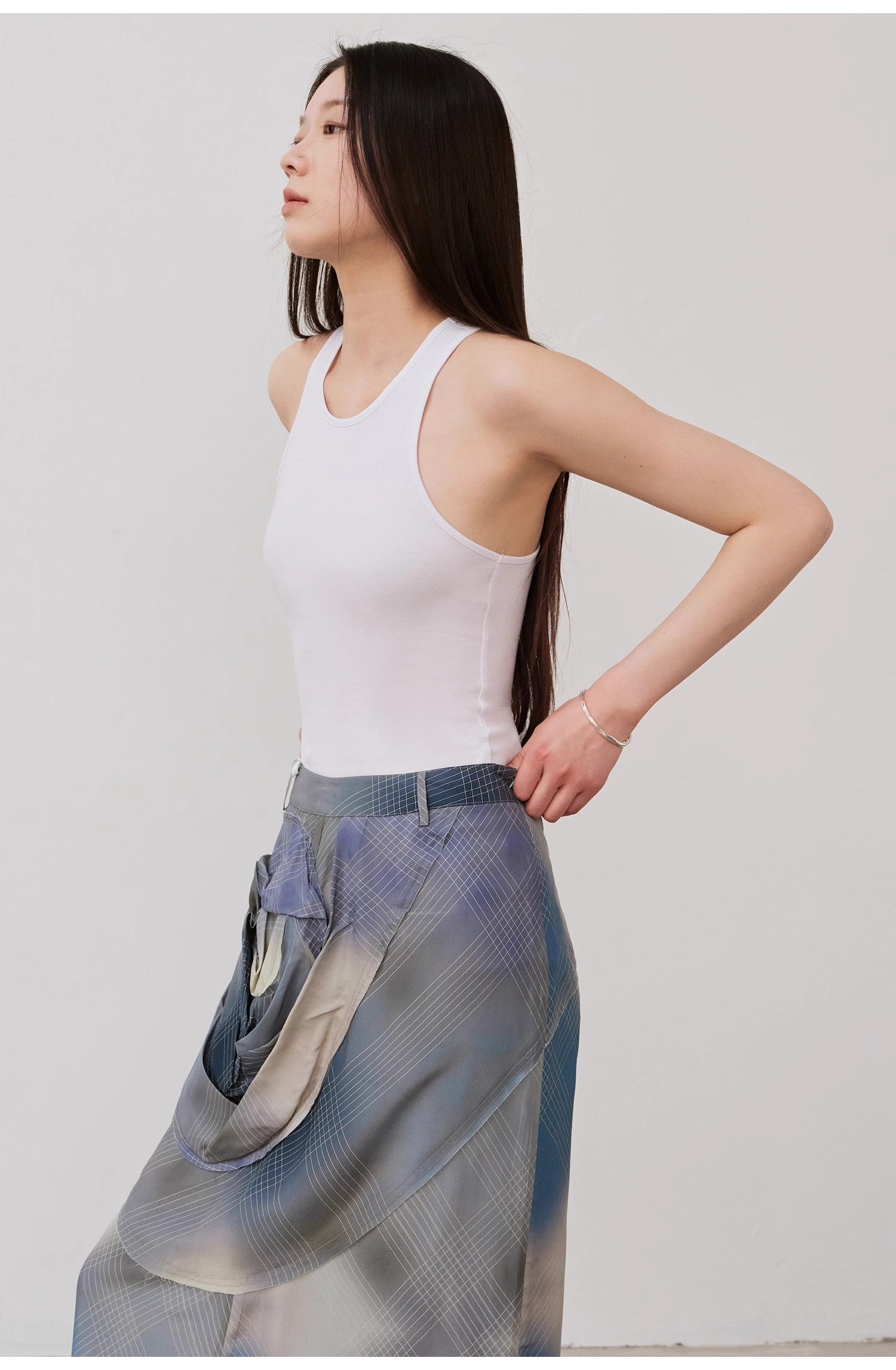 “Summer Tour” Slim Fit Cotton Camisole Vest – Elastic Sleeveless Top