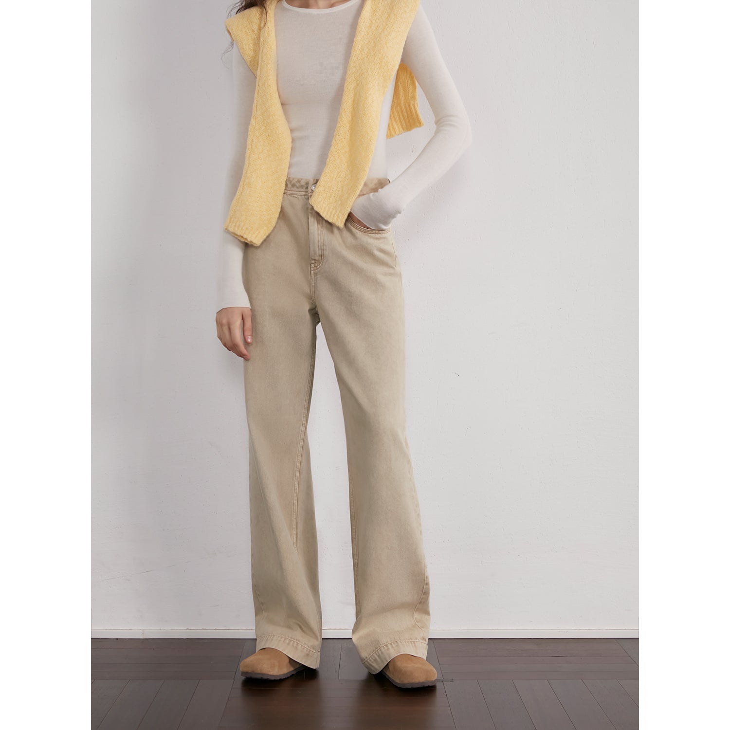 Fireladyfur Women's Vintage Washed Straight Leg Denim "Meteorite Fragments"