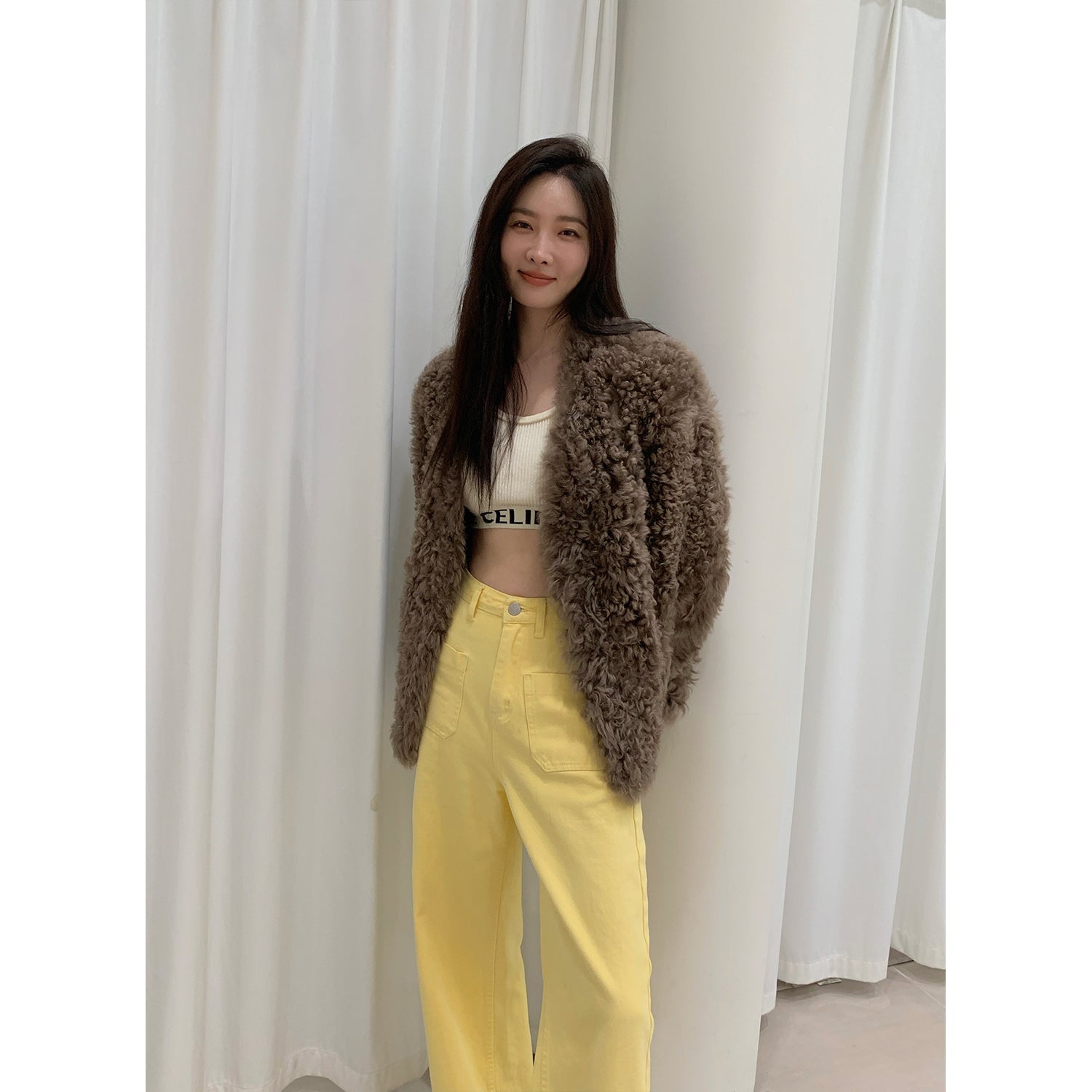 Fireladyfur Women's Imported Tuscan Sheepskin Coat“Wanderer Island”